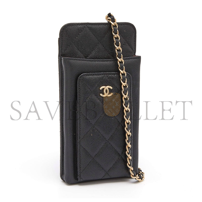 CHANEL CAVIAR QUILTED CC PHONE HOLDER BAG AP0990 (18*10*3cm)